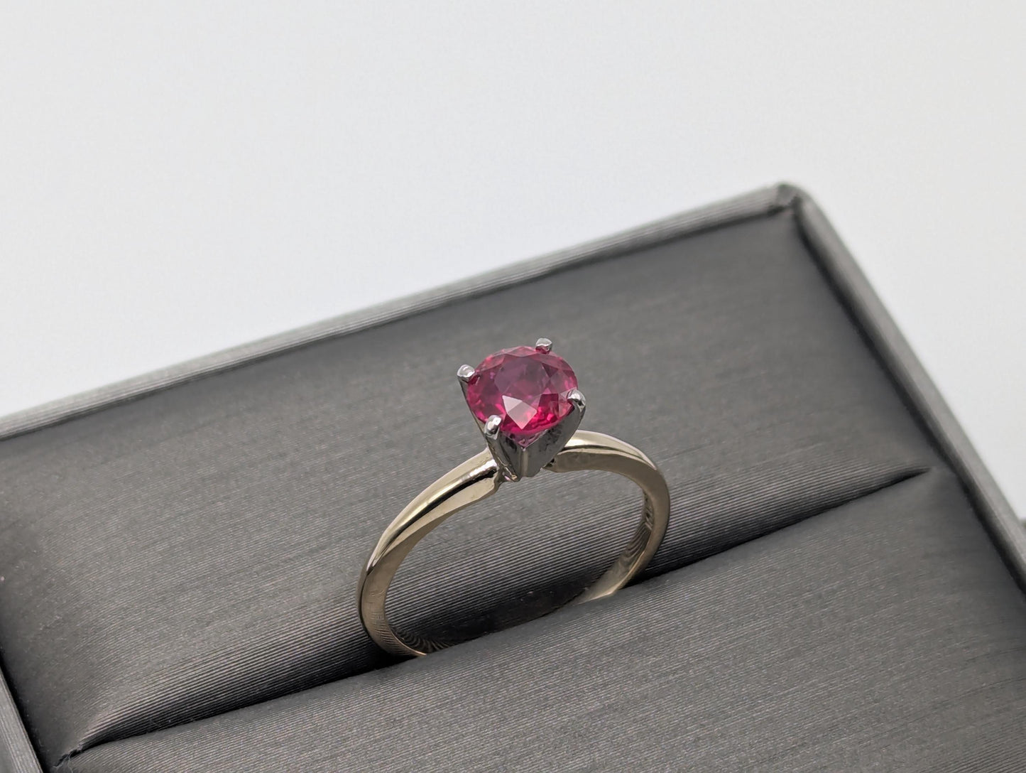 10k Yellow Gold Ruby Ring 10k Promise Ring Engagement Band