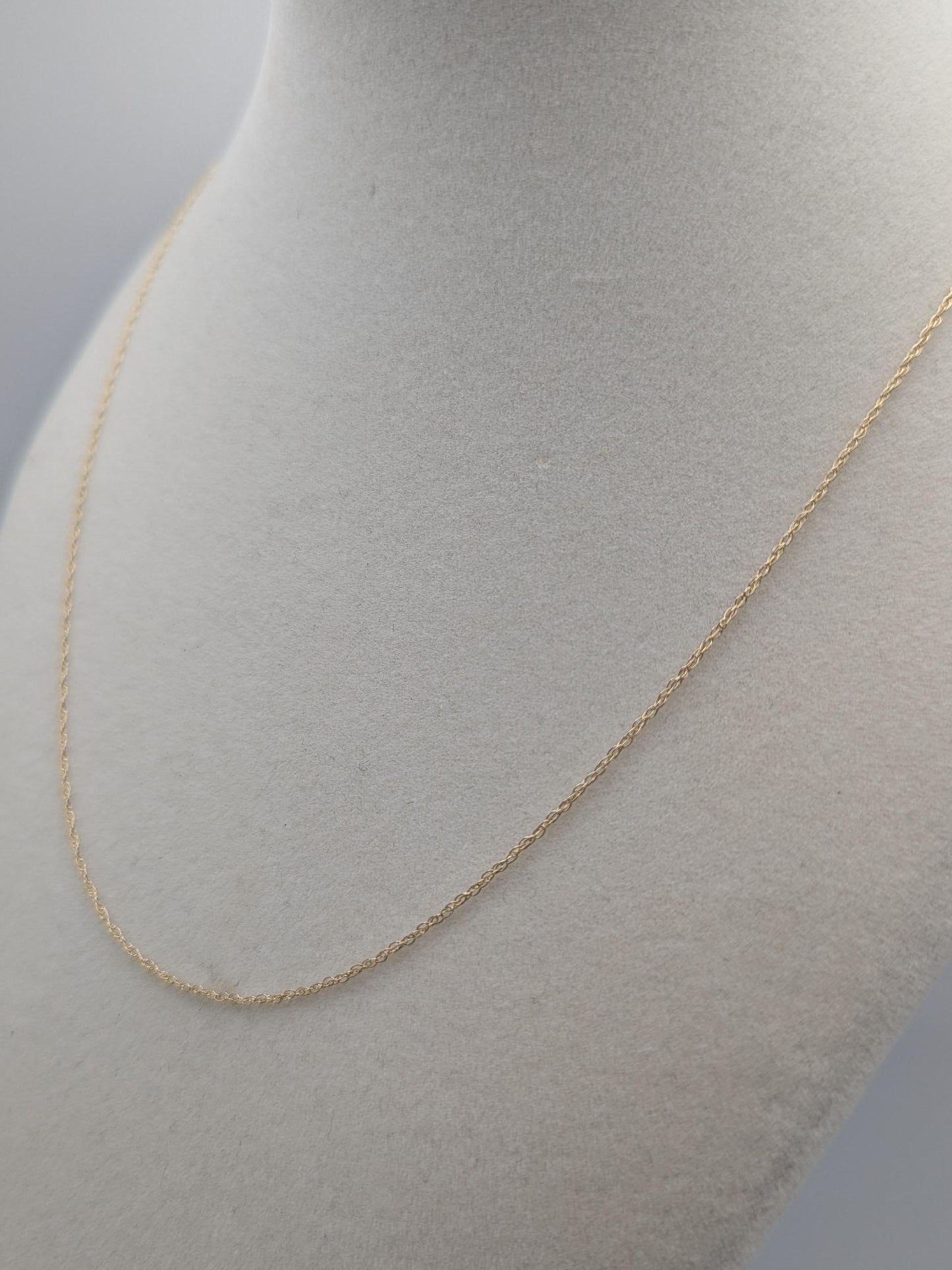 Dainty 14k Yellow Solid Gold Chain Link Necklace 18"