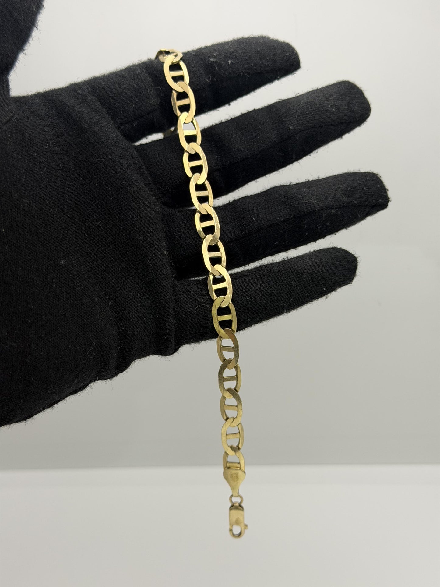 Cuban 10k Solid HEAVY 12gr ITALY Gold Bracelet 10" chain