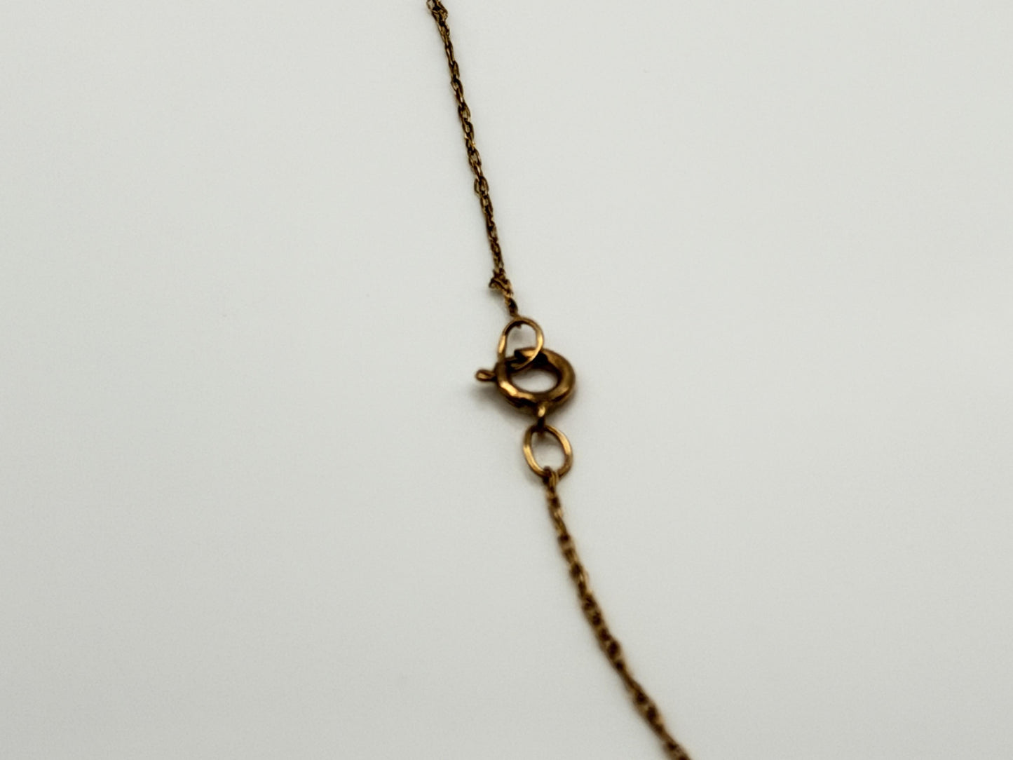 10k Yellow Gold Necklace Delicate Minimalist Layering Chain 16"