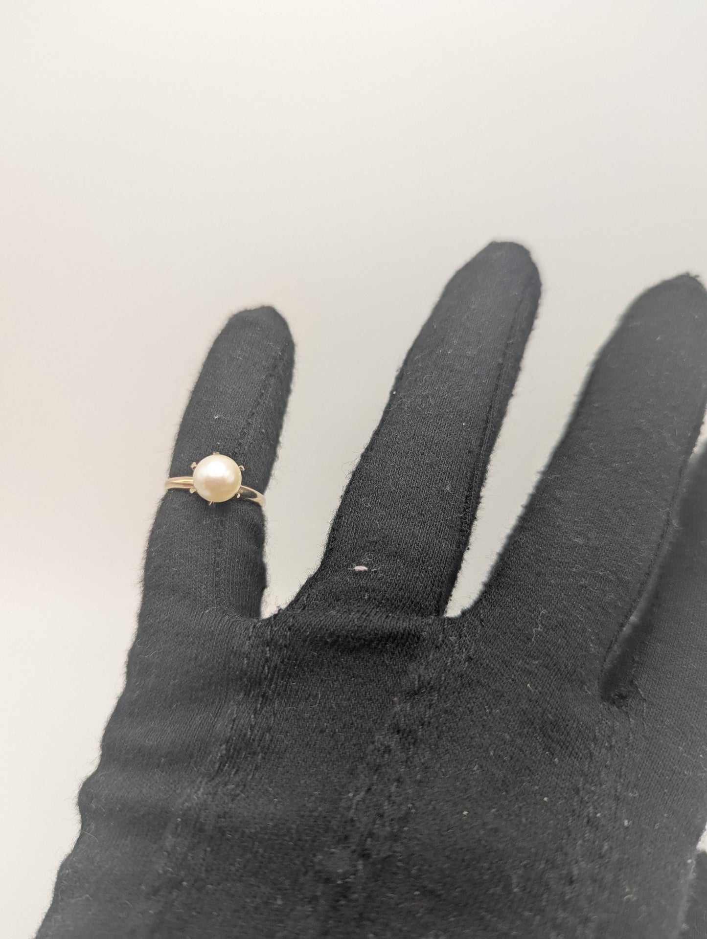 10k Vintage Yellow Gold Victorian Pearl Ring Cocktail Ring