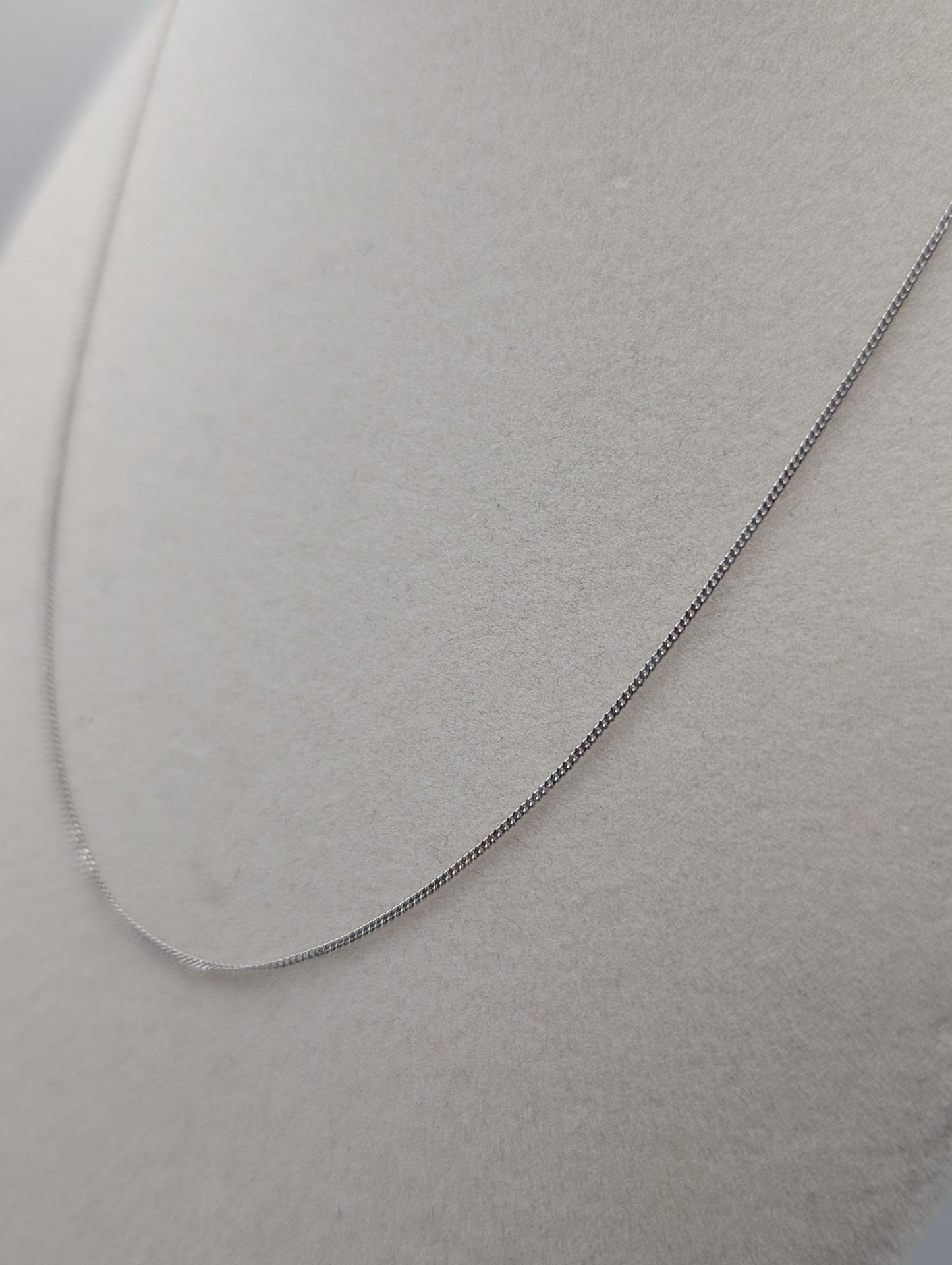 10K White Gold Chain Link Chain. Dainty Classic White Chain.