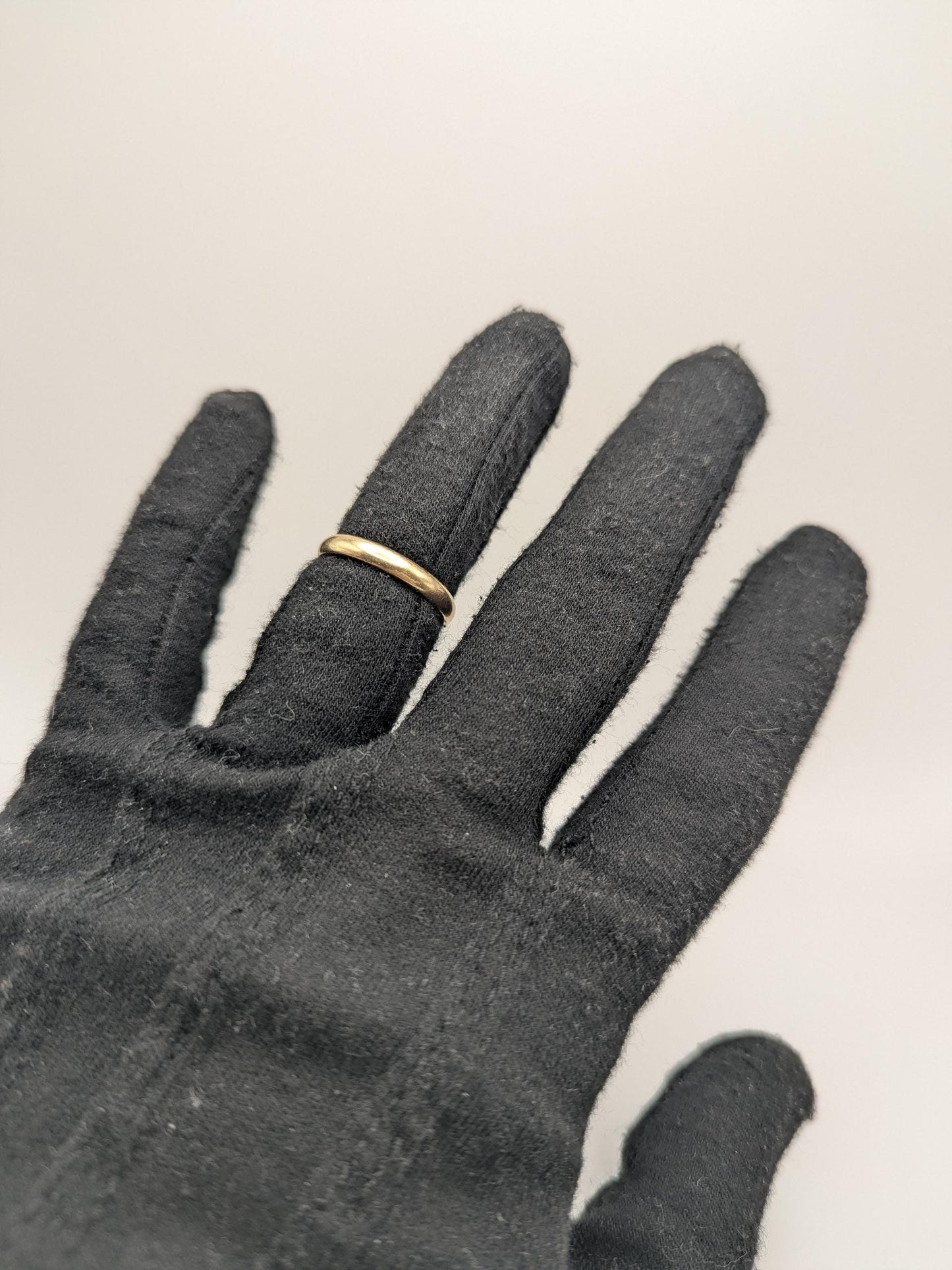 Antique 1919 Wedding Ring 14K Yellow Gold Wedding Band 3.2mm Comfort Fit Ring