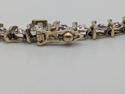 10k Yellow Gold Diamonds Bracelets Women Tennis Bracelet Chain 7"