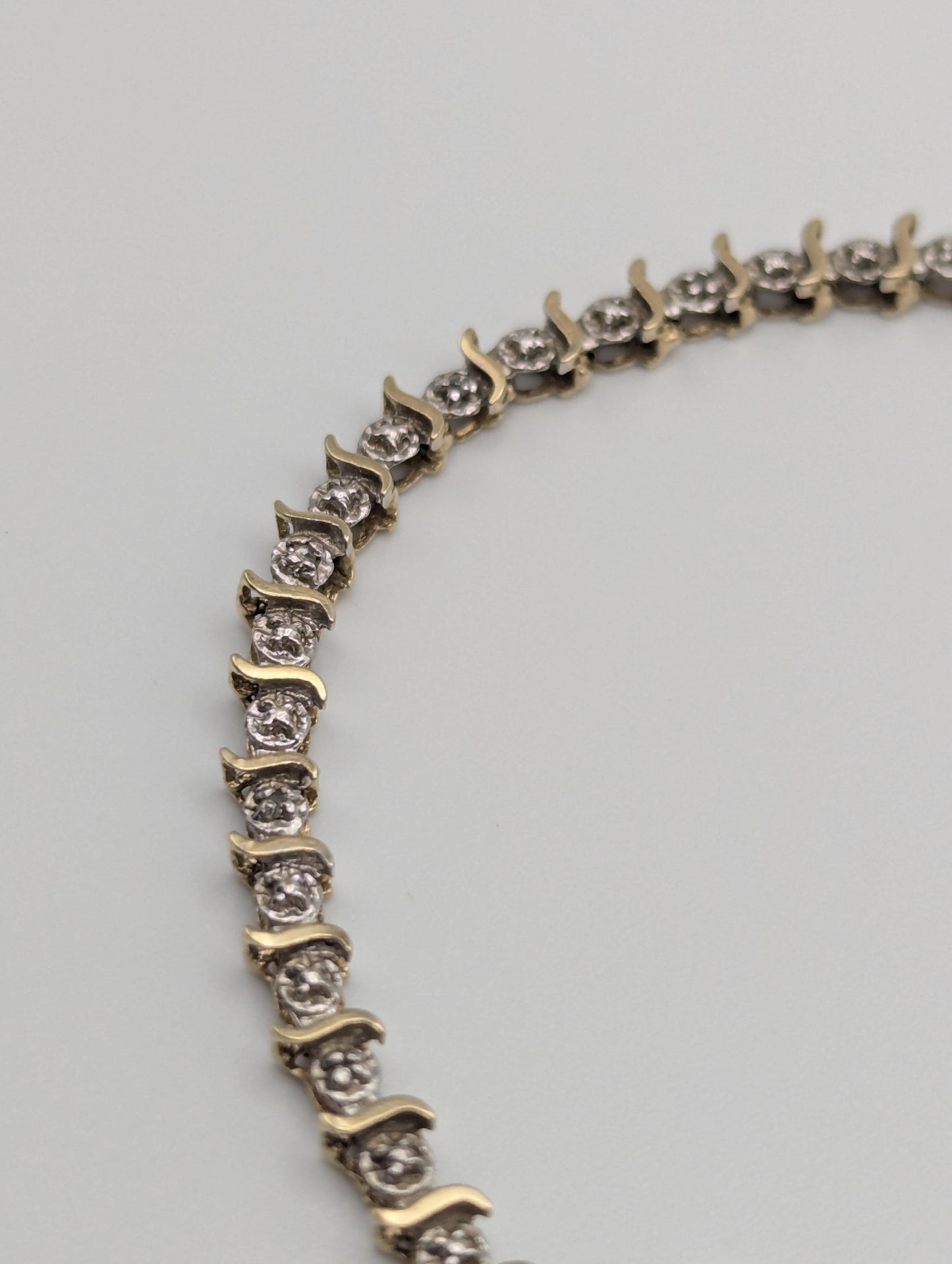 10k Yellow Gold Diamonds Bracelets Women Tennis Bracelet Chain 7"