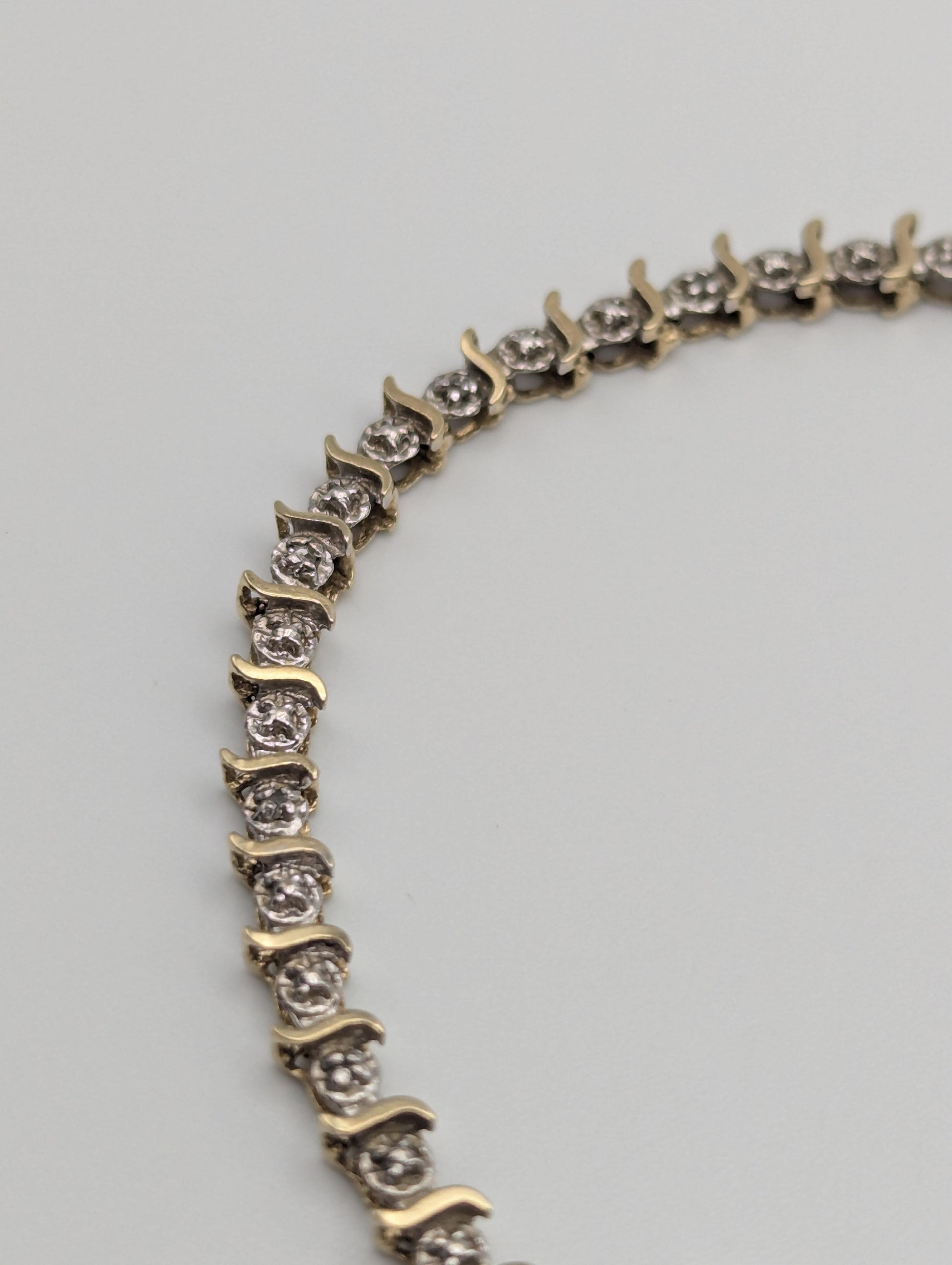 10k Yellow Gold Diamonds Bracelets Women Tennis Bracelet Chain 7"