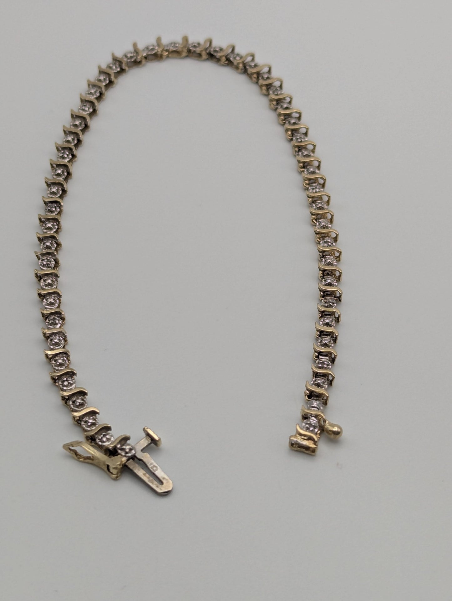 10k Yellow Gold Diamonds Bracelets Women Tennis Bracelet Chain 7"