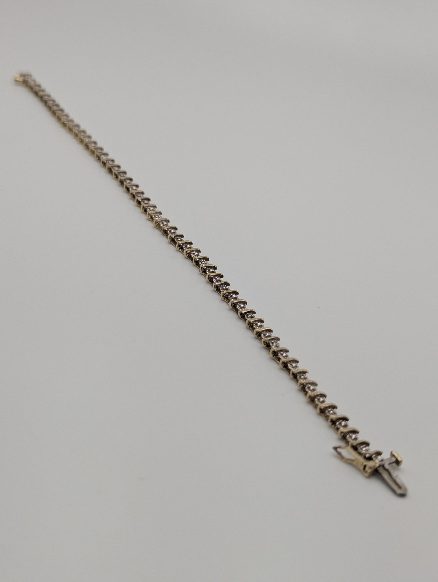 10k Yellow Gold Diamonds Bracelets Women Tennis Bracelet Chain 7"