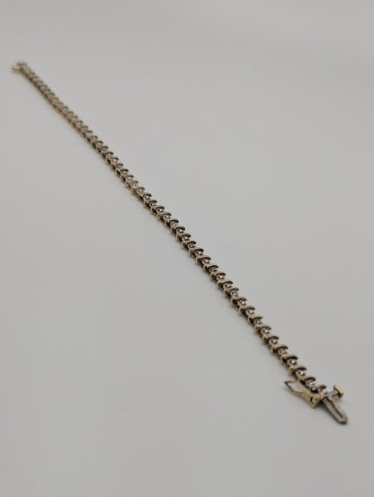10k Yellow Gold Diamonds Bracelets Women Tennis Bracelet Chain 7"