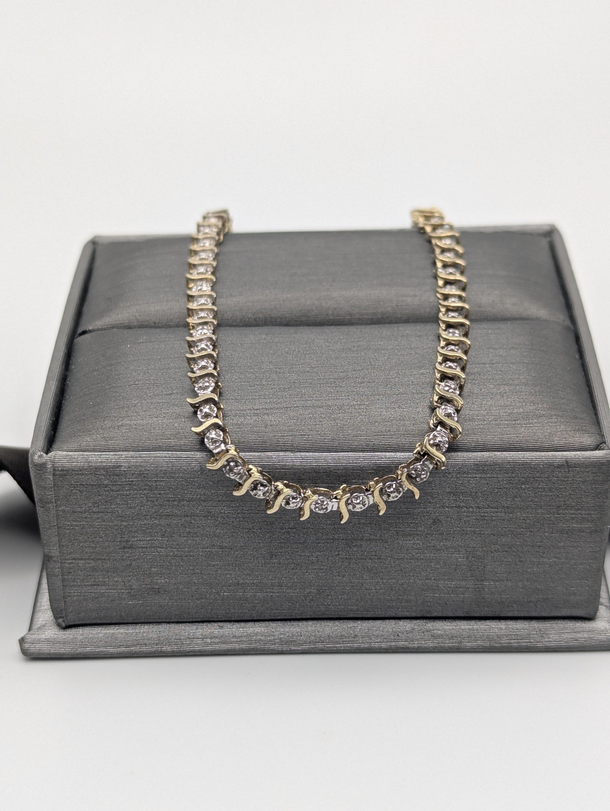 10k Yellow Gold Diamonds Bracelets Women Tennis Bracelet Chain 7"