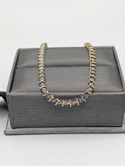 10k Yellow Gold Diamonds Bracelets Women Tennis Bracelet Chain 7"