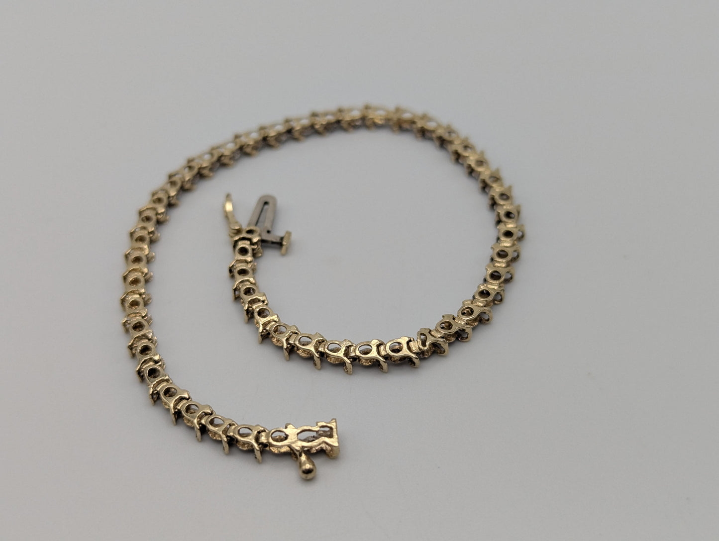 10k Yellow Gold Diamonds Bracelets Women Tennis Bracelet Chain 7"