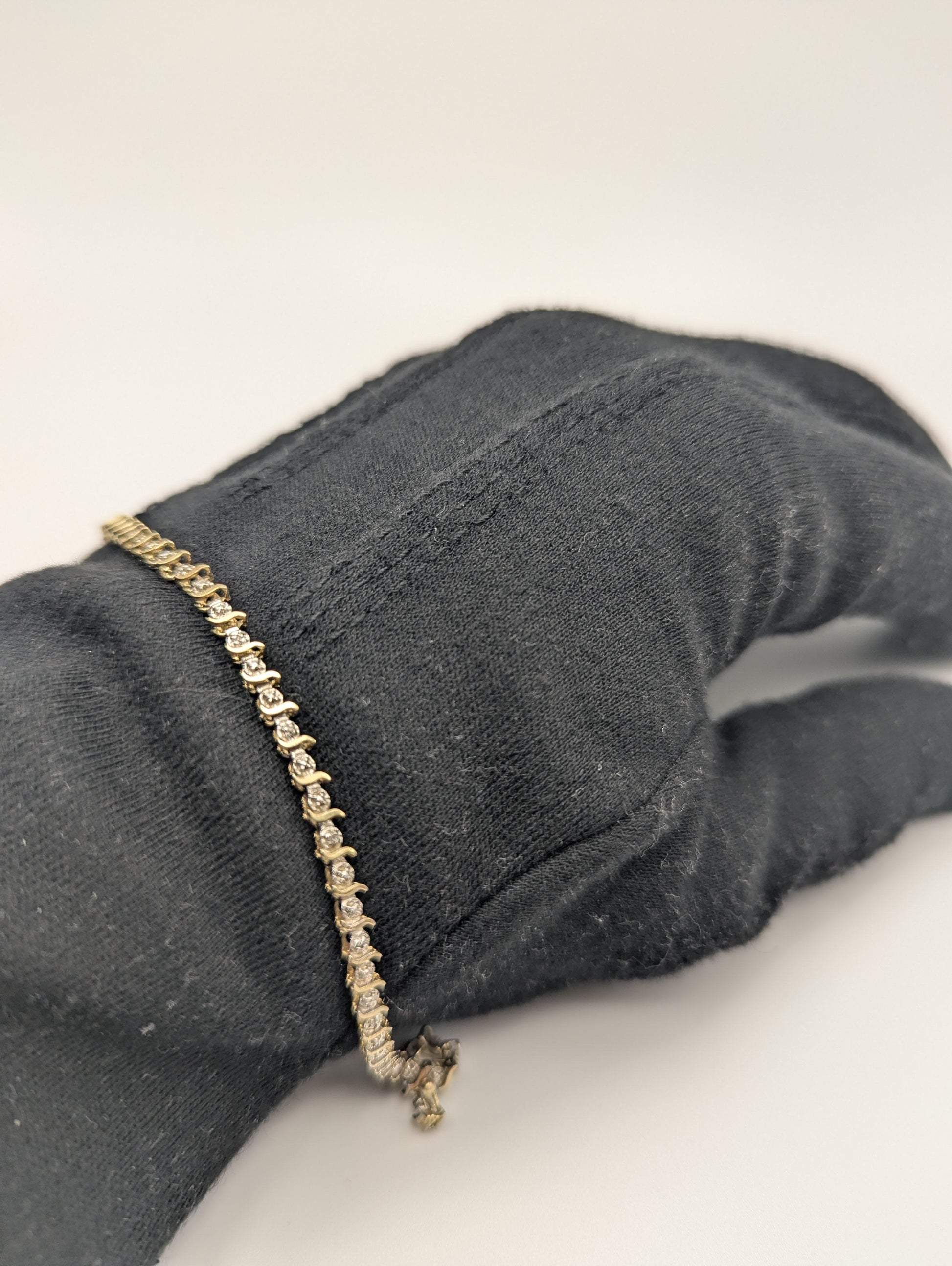 10k Yellow Gold Diamonds Bracelets Women Tennis Bracelet Chain 7"