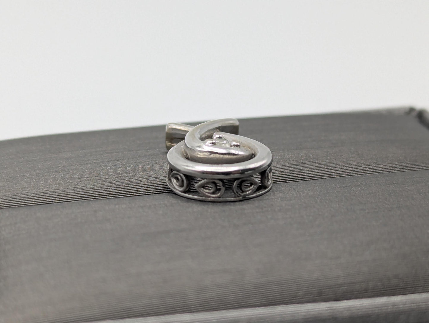 10K White Gold Diamond Tear Drop Pendant Diamond Pendant