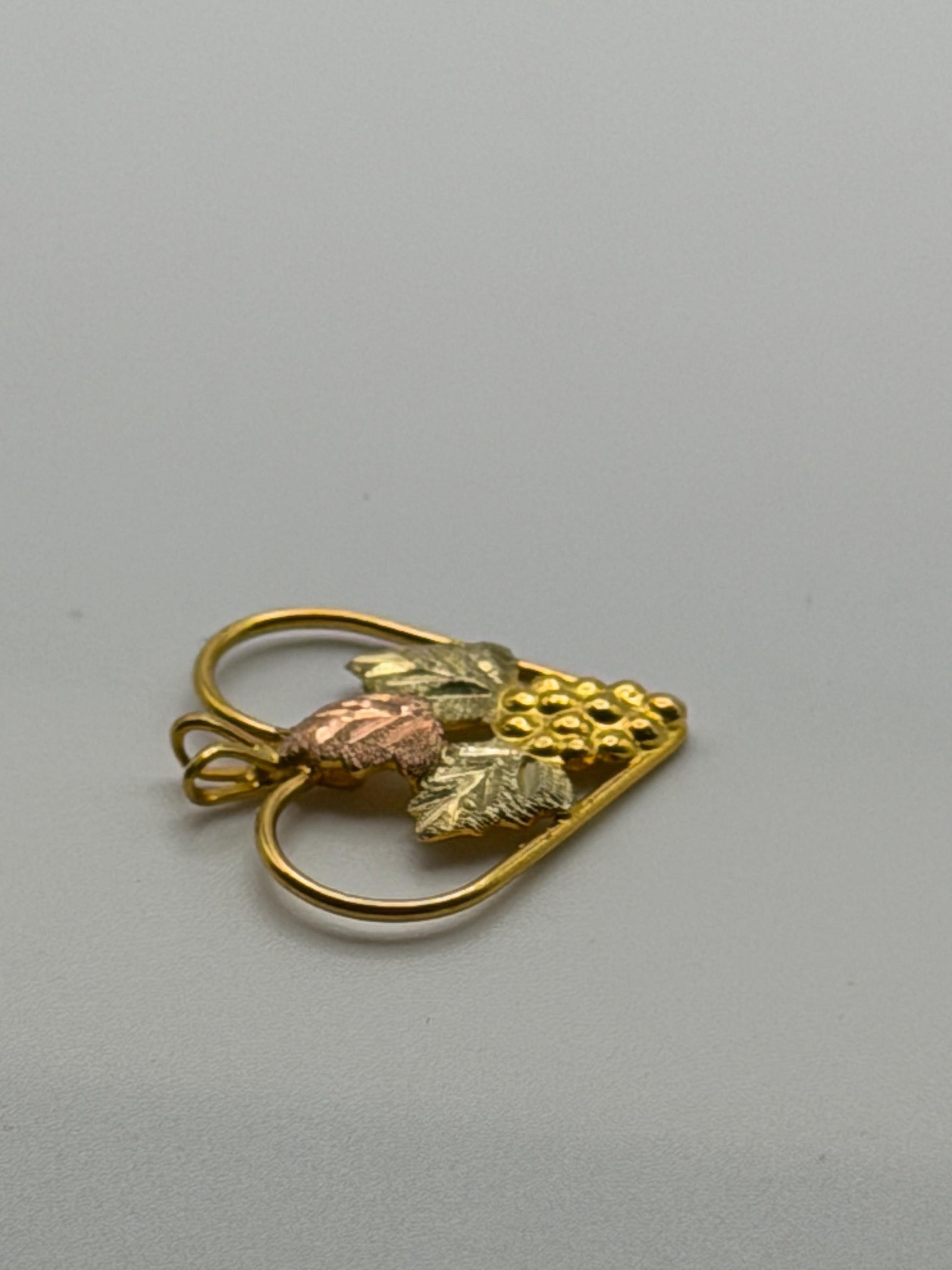 10k Black Hills Gold Heart Pendant