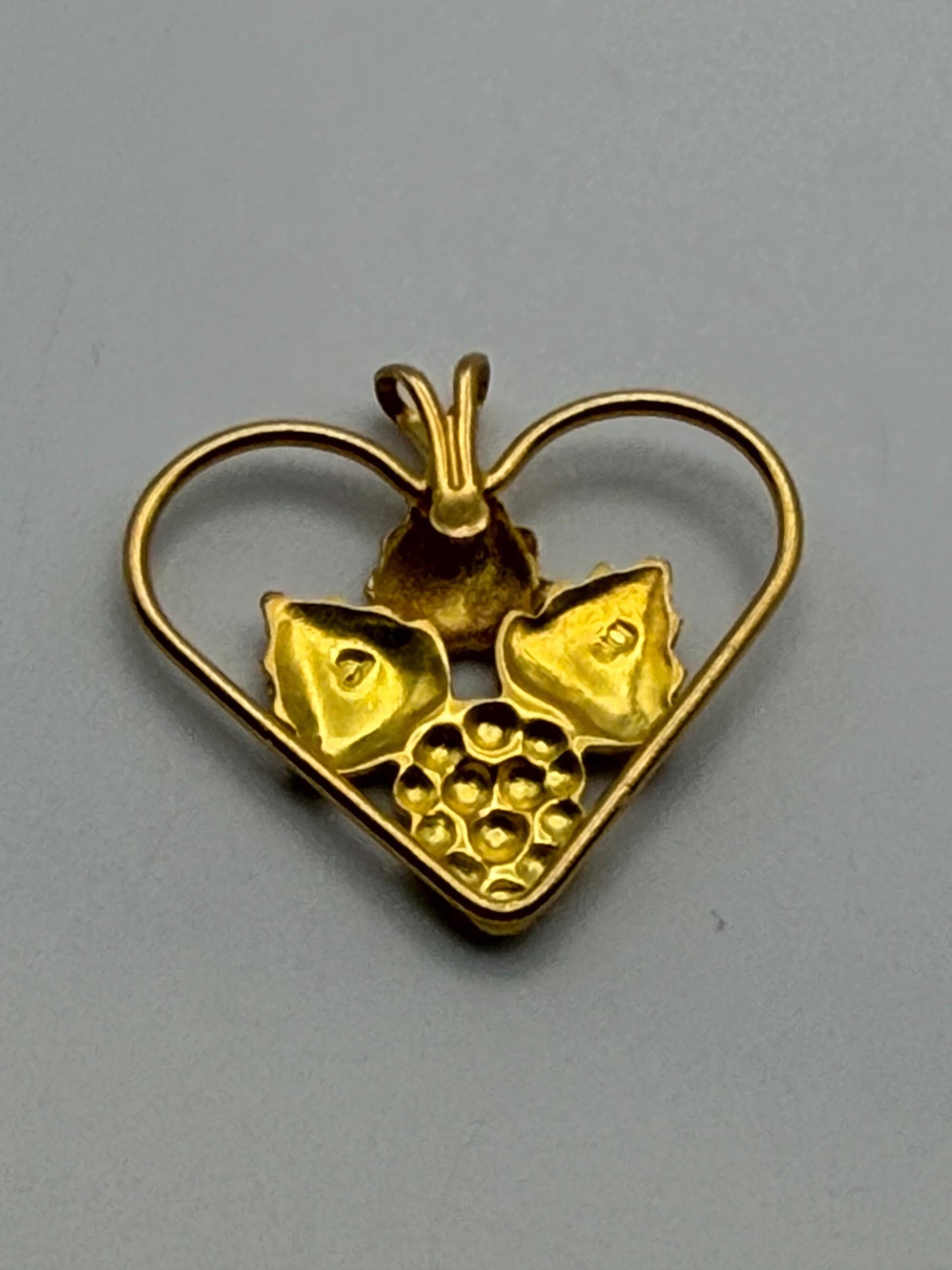 10k Black Hills Gold Heart Pendant