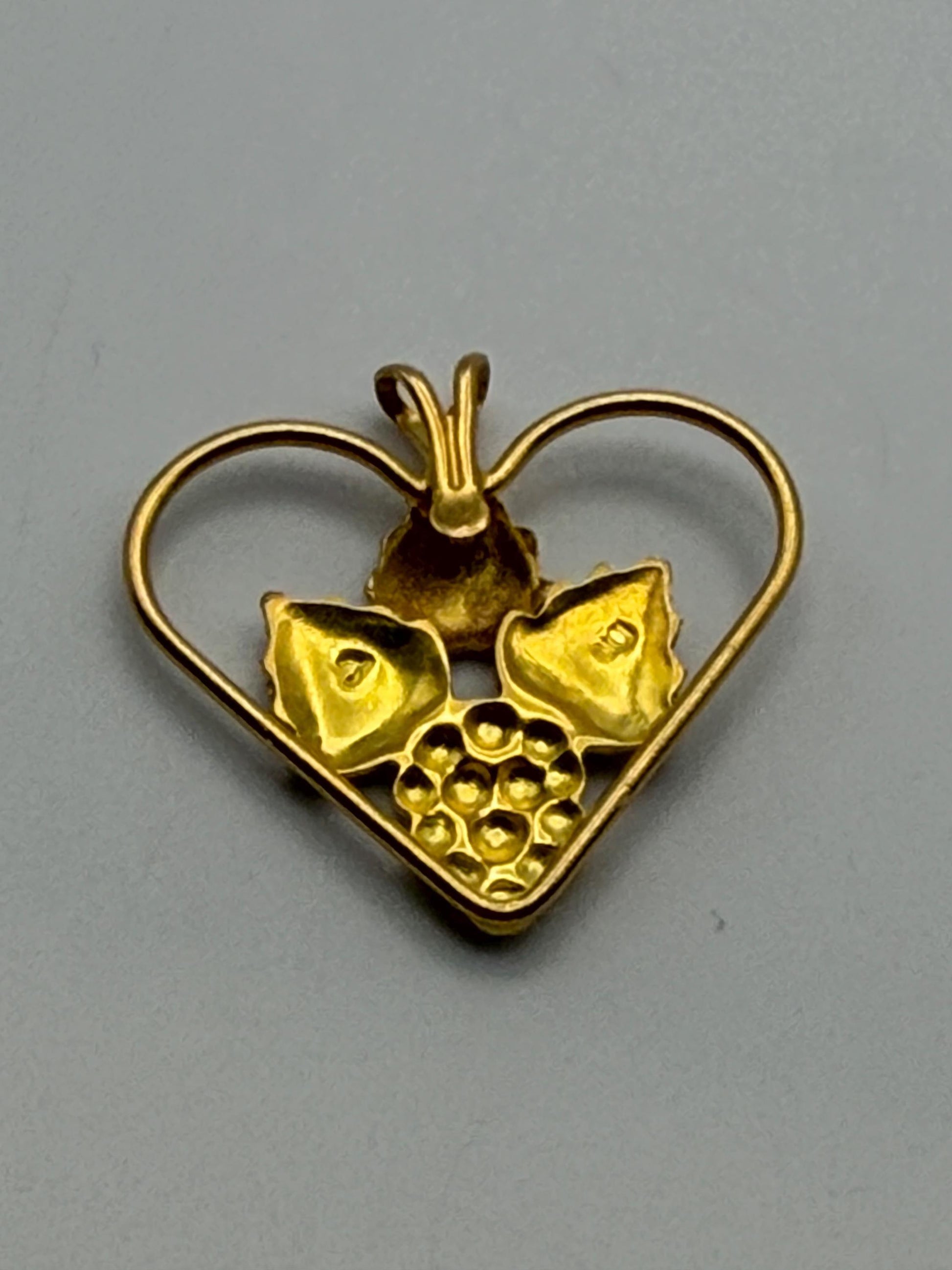 10k Black Hills Gold Heart Pendant