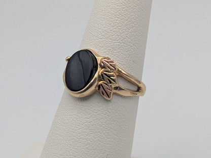10k Black Hills Gold Onyx Vine Ring Black Hills Trio Gold Onyx Vine Ring.