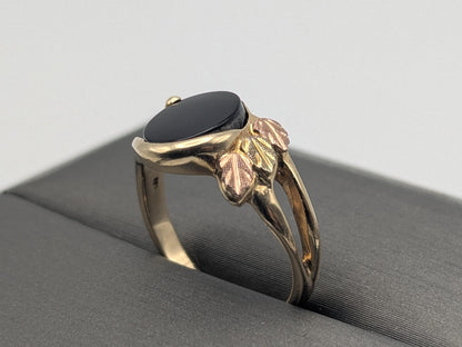 10k Black Hills Gold Onyx Vine Ring Black Hills Trio Gold Onyx Vine Ring.
