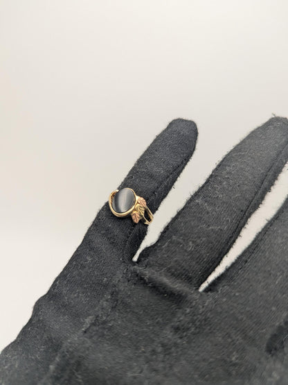 10k Black Hills Gold Onyx Vine Ring Black Hills Trio Gold Onyx Vine Ring.