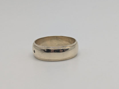 10k Yellow Gold HEAVY 7.9 gr Men's Diamonds with Edge Wedding Band Anniversary