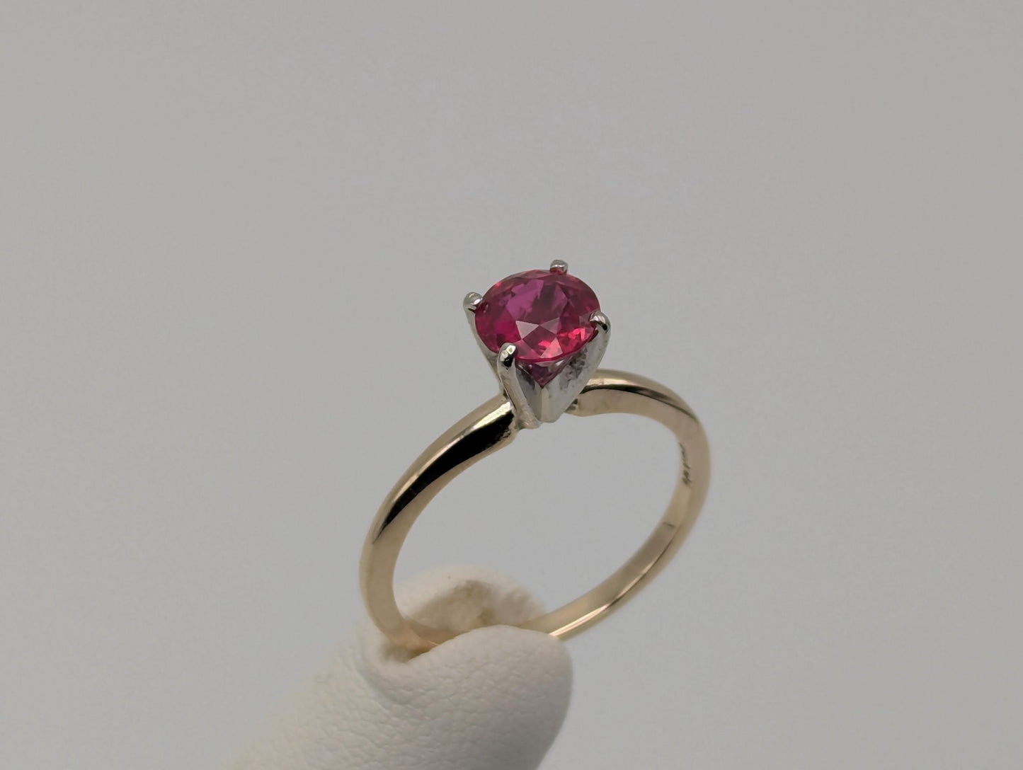 10k Yellow Gold Ruby Ring 10k Promise Ring Engagement Band