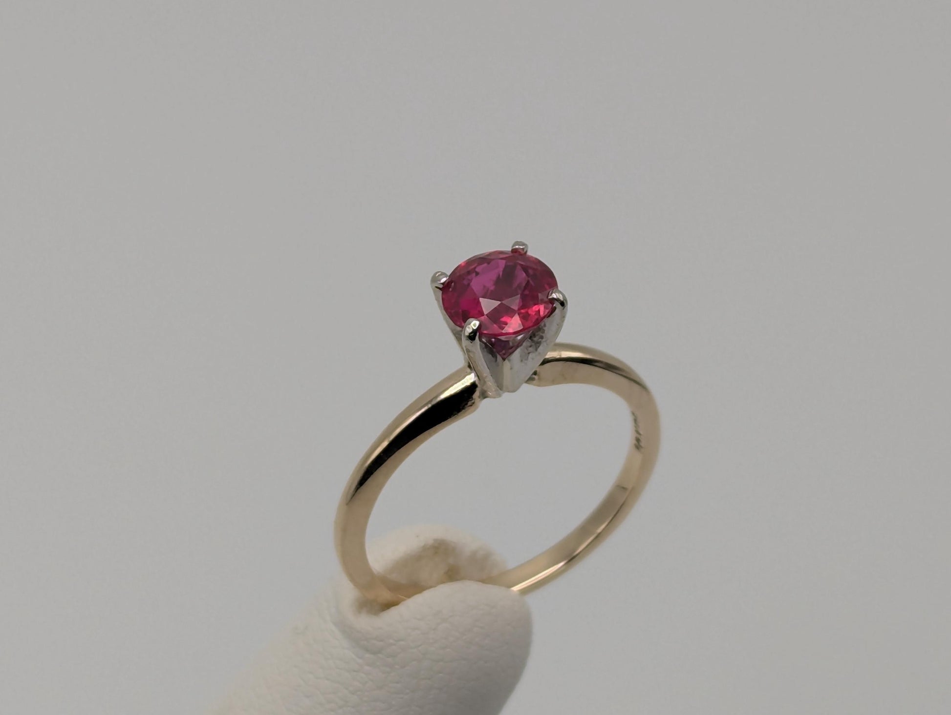 10k Yellow Gold Ruby Ring 10k Promise Ring Engagement Band