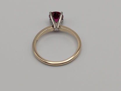 10k Yellow Gold Ruby Ring 10k Promise Ring Engagement Band