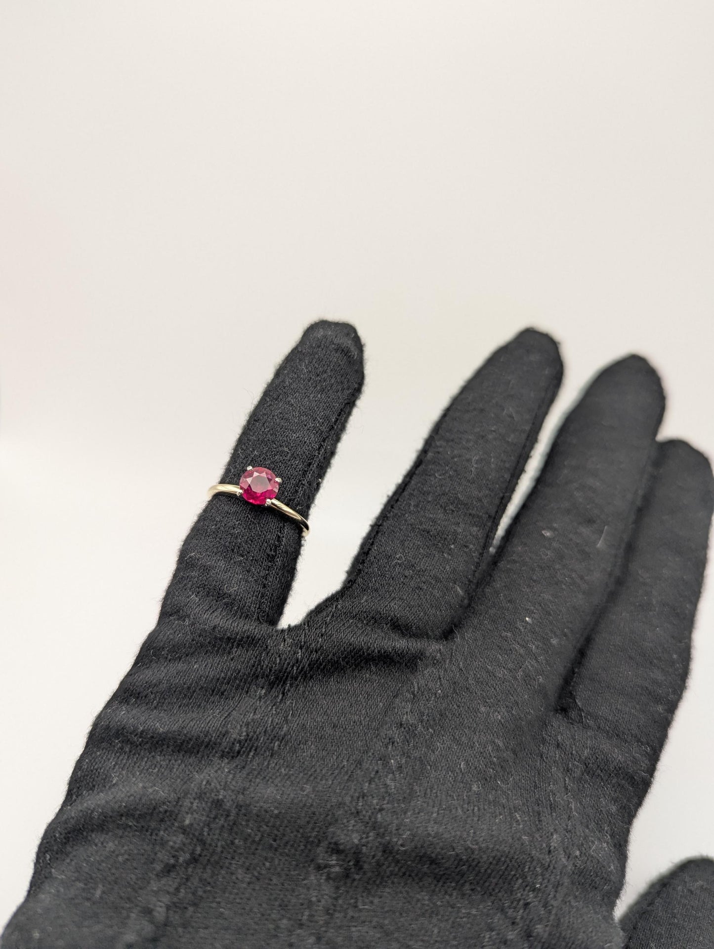 10k Yellow Gold Ruby Ring 10k Promise Ring Engagement Band