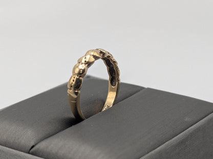 10k Yellow Gold Vintage Nugget Style Ring Wedding Band Promise Ring
