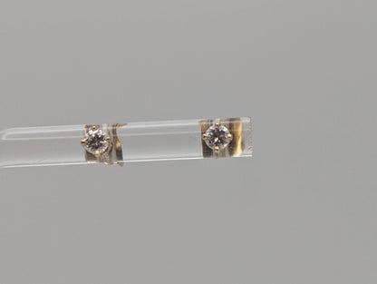 14K Yellow Gold .25ctw Diamond Stud Earrings Studs Minimalist Studs