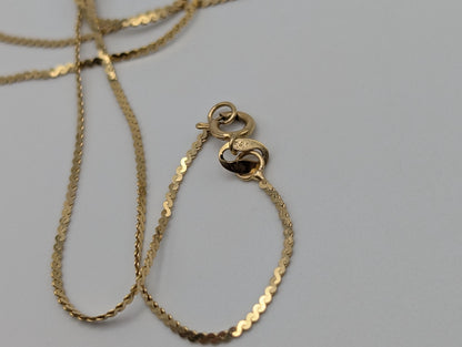 14K Yellow Gold Vintage Lavalier Pendant with Garnet and Seed Pearl Necklace