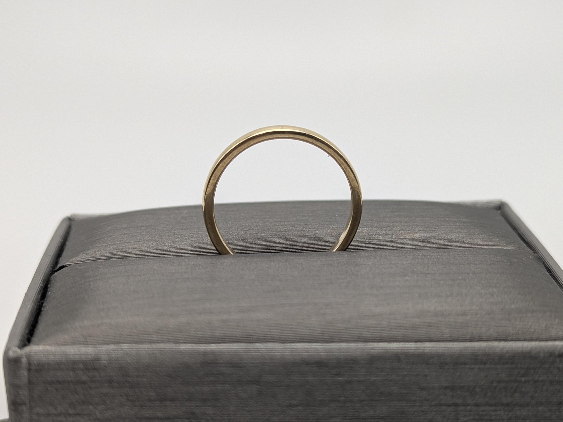 14K Yellow Gold Wedding Band Hallmarked 14K 2mm Comfort Fit Ring