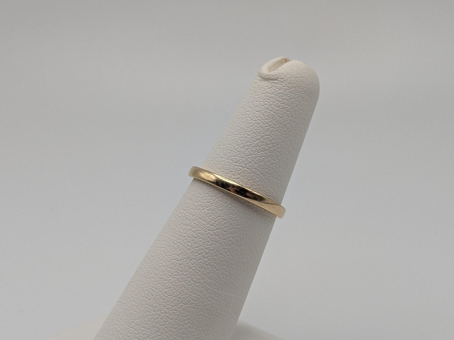 14K Yellow Gold Wedding Band Hallmarked 14K 2mm Comfort Fit Ring