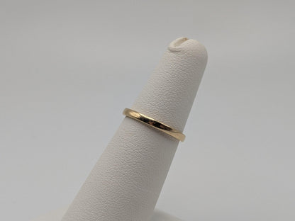 14K Yellow Gold Wedding Band Hallmarked 14K 2mm Comfort Fit Ring