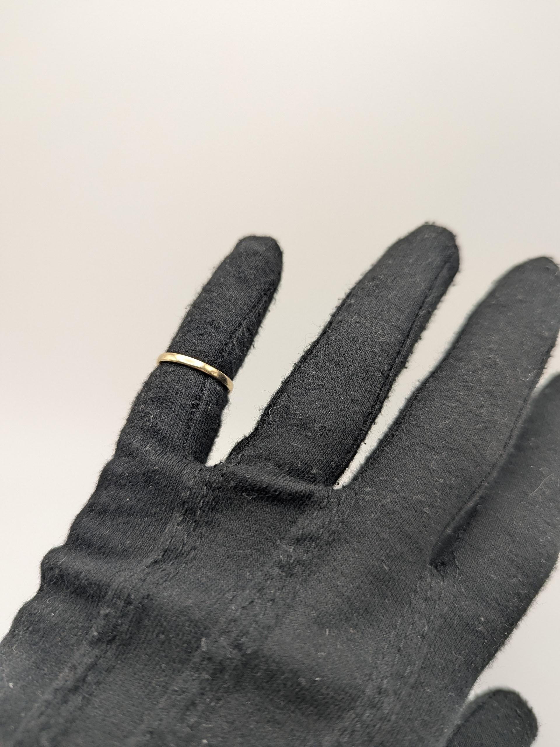 14K Yellow Gold Wedding Band Hallmarked 14K 2mm Comfort Fit Ring