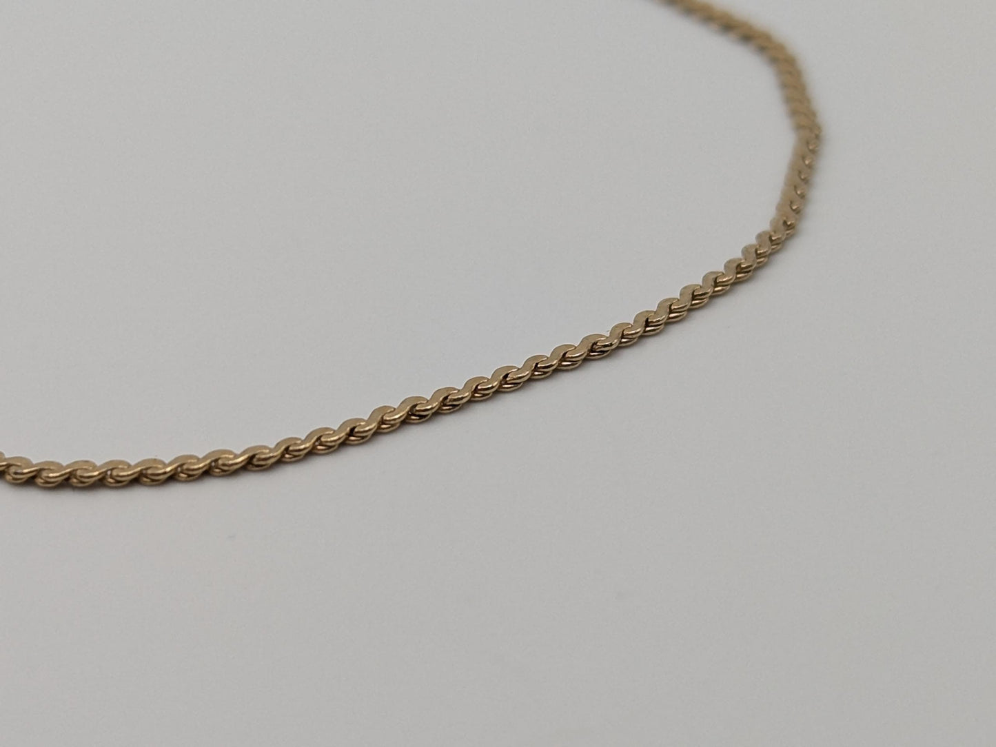 14k GF Yellow Gold 1.2 mm Speciality  7" Bracelet Chain Dainty Layering Bracelet
