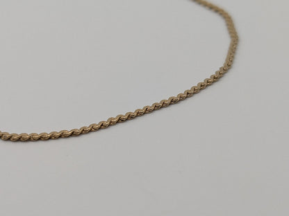 14k GF Yellow Gold 1.2 mm Speciality  7" Bracelet Chain Dainty Layering Bracelet