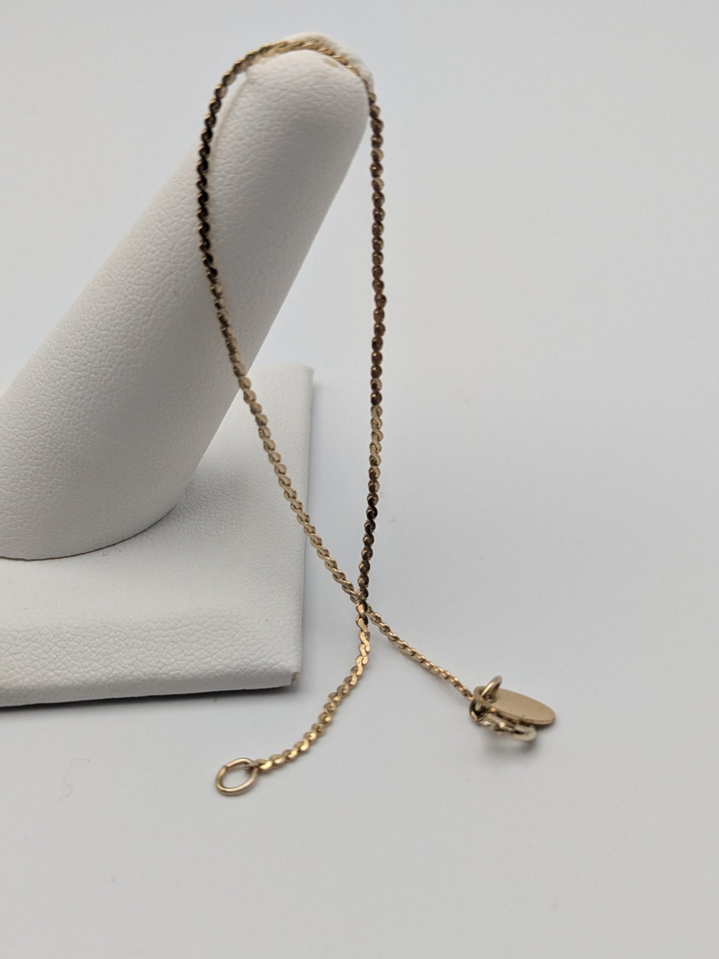 14k GF Yellow Gold 1.2 mm Speciality  7" Bracelet Chain Dainty Layering Bracelet