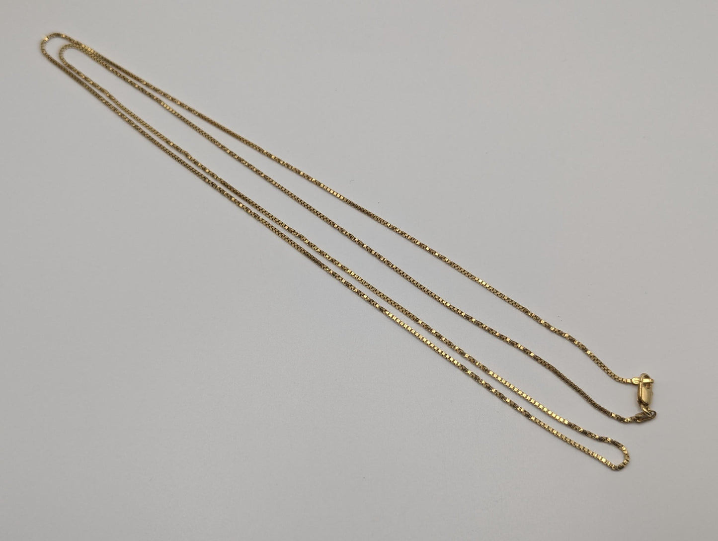 14k Italy Boston Custom Box Link Chain Necklace 30" Yellow Gold Italian Chain