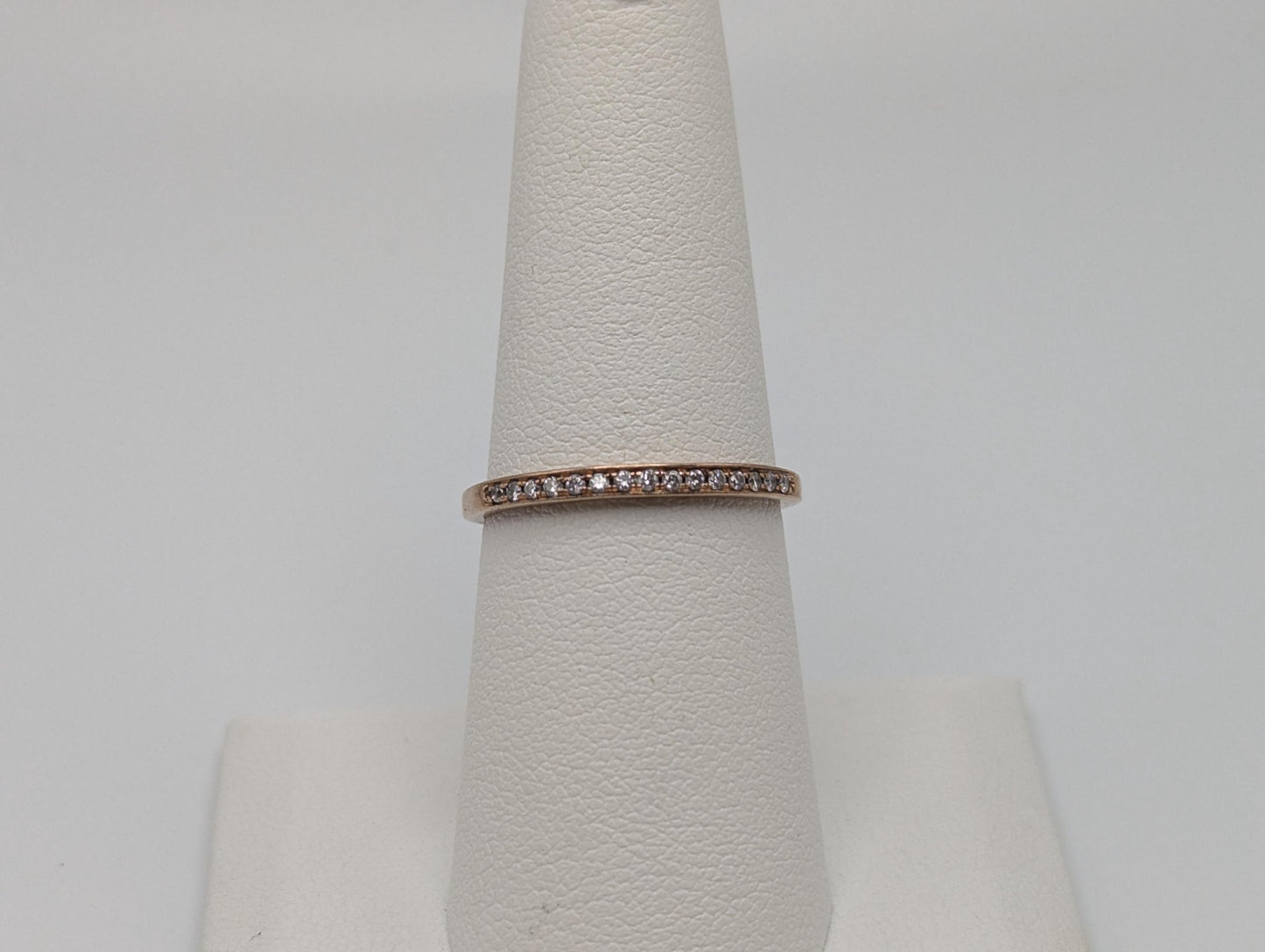 14k Rose Gold Channel Diamond Eternity Wedding Band Anniversary Half eternity