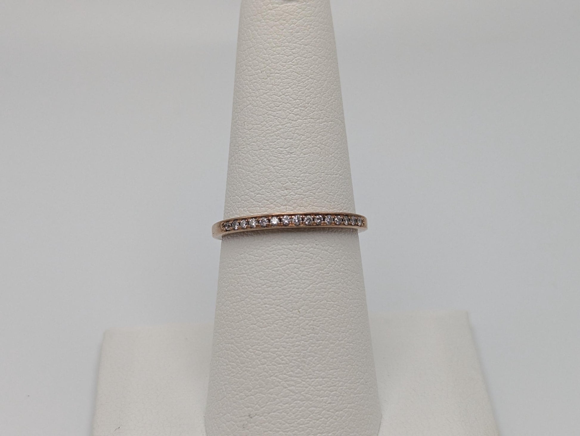 14k Rose Gold Channel Diamond Eternity Wedding Band Anniversary Half eternity