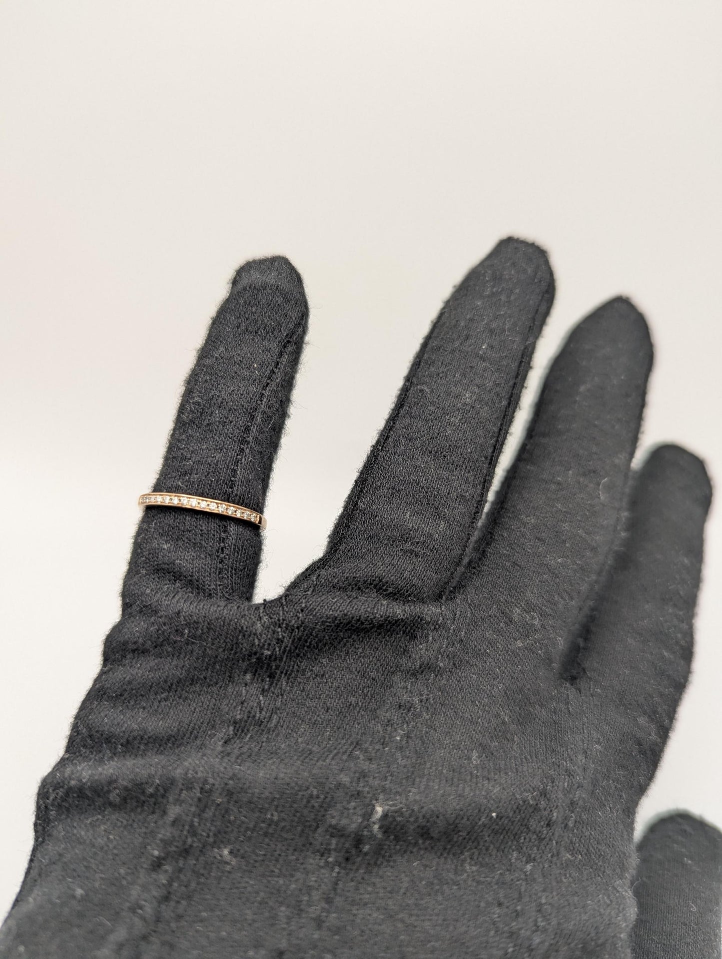 14k Rose Gold Channel Diamond Eternity Wedding Band Anniversary Half eternity