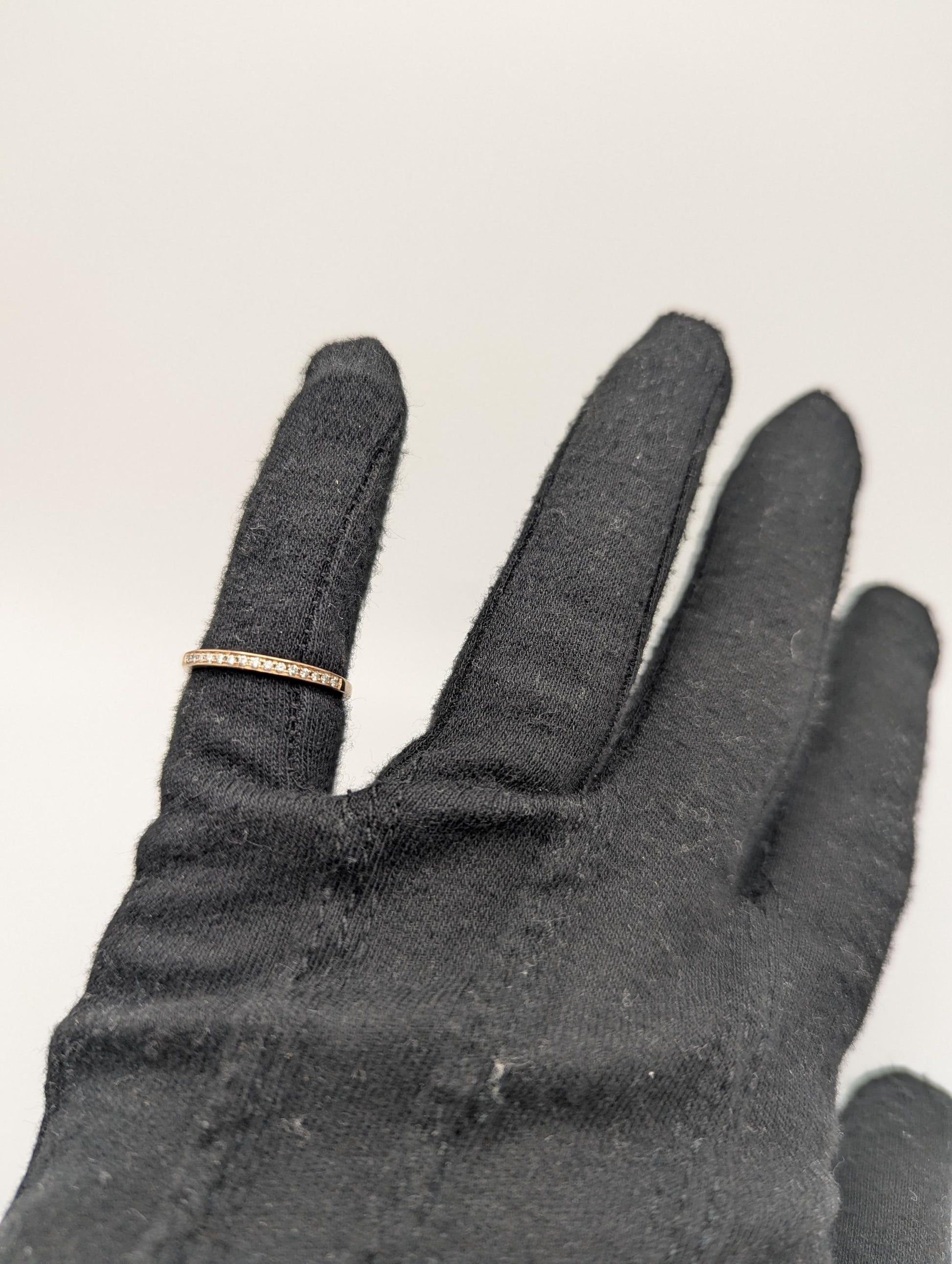 14k Rose Gold Channel Diamond Eternity Wedding Band Anniversary Half eternity