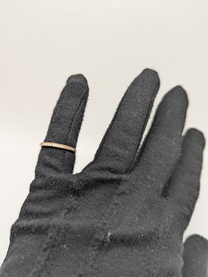 14k Rose Gold Channel Diamond Eternity Wedding Band Anniversary Half eternity