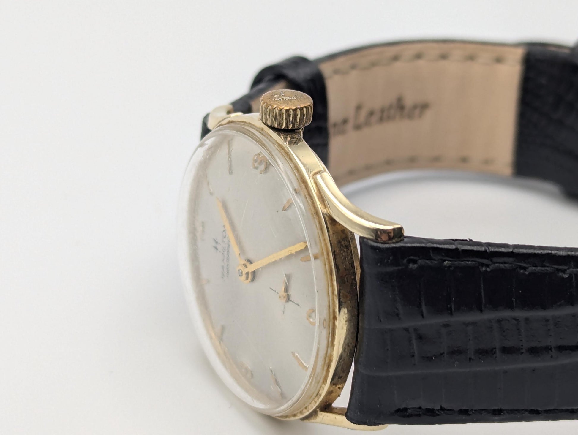 14k Solid Gold 1940s Vintage Hamilton Masterpiece Mechanical Men's Wrist Watch