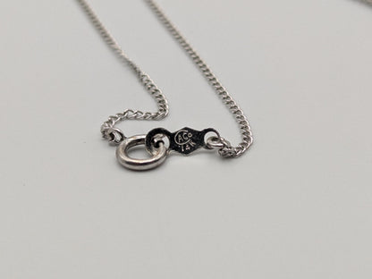 14k White Gold .33ctw Diamond Endless Circle Love Infinity Eternity Necklace