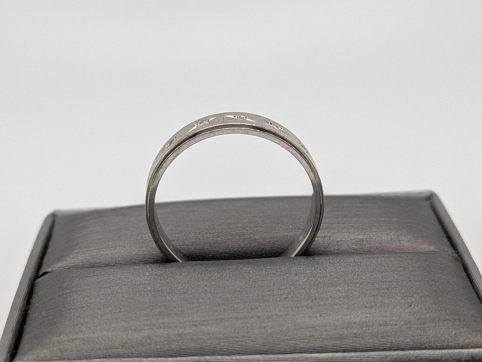 14k White Gold Diamond Mens Channel Set Half Wedding Band Anniversary Ring
