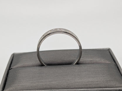 14k White Gold Diamond Mens Channel Set Half Wedding Band Anniversary Ring
