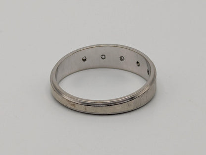 14k White Gold Diamond Mens Channel Set Half Wedding Band Anniversary Ring